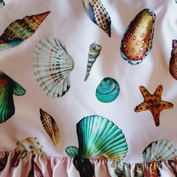 Antonio Melani x Jennifer Sumko Pink Shells Print Bikini Bandeau Top Swimsuit - Picture 3 of 5